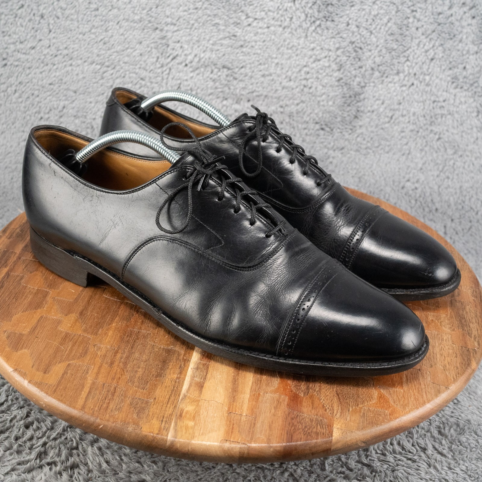 Johnston Murphy Us Mens 13 A3a Aristocraft Cap Toe Dress Oxford Black Usa